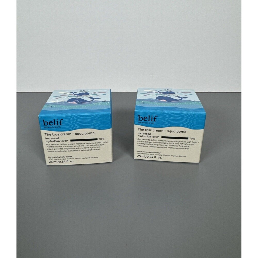 BELIF The True Cream Aqua Bomb‎ .84 fl oz Each NEW IN BOX (lot Of 2)